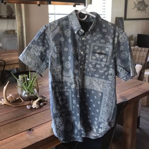 Ralph Lauren Blue Button Down T-Shirt